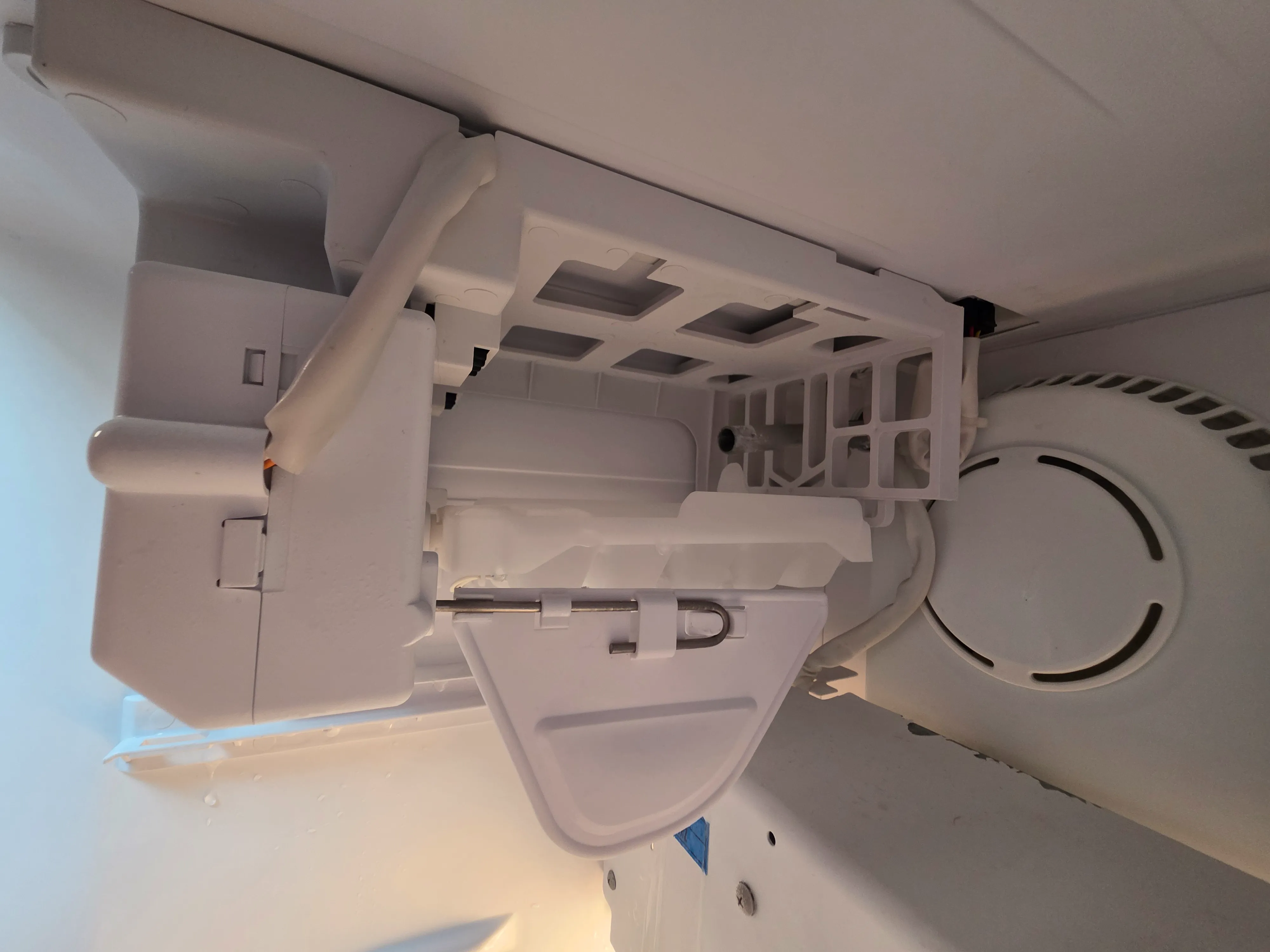 Frozen ice maker fill tube causing no ice production — repair service